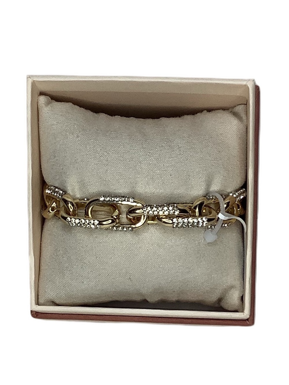 Camila Coelho Goldtone Pave’ Link Strestch Bracelet New